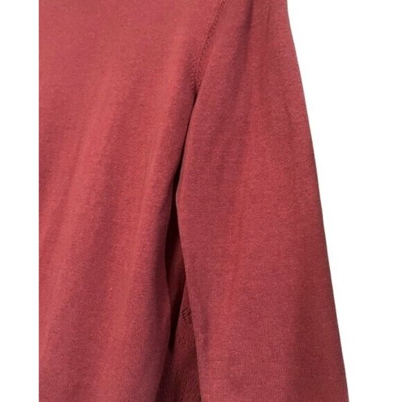 Alfred Dunner Petite Rust Cardigan Chevron Patterned Zig Zag Open Knitwear PL - Picture 11 of 16